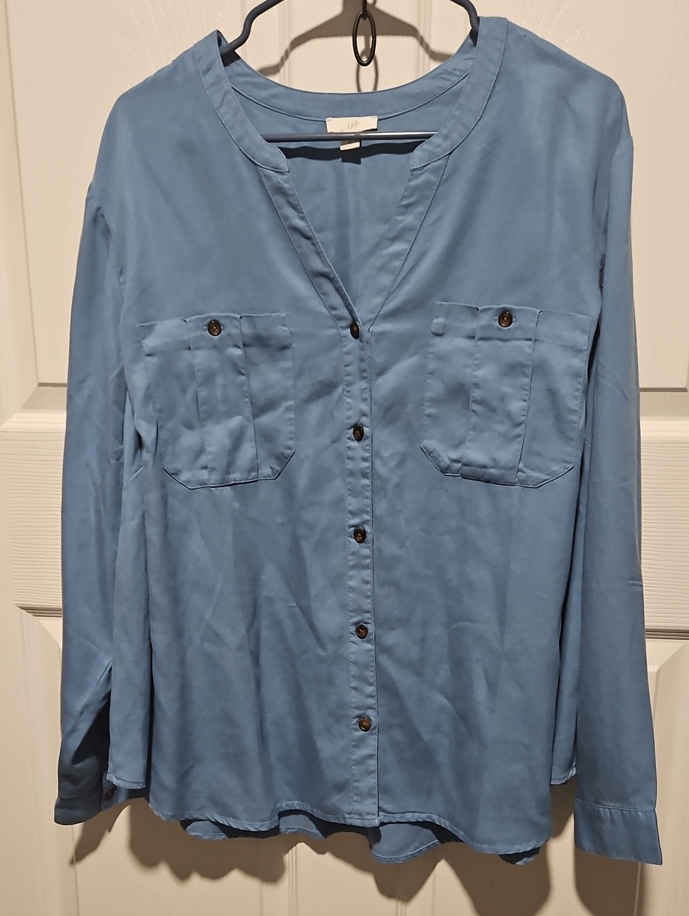 J. Jill Sky Blue Button-Up Shirt